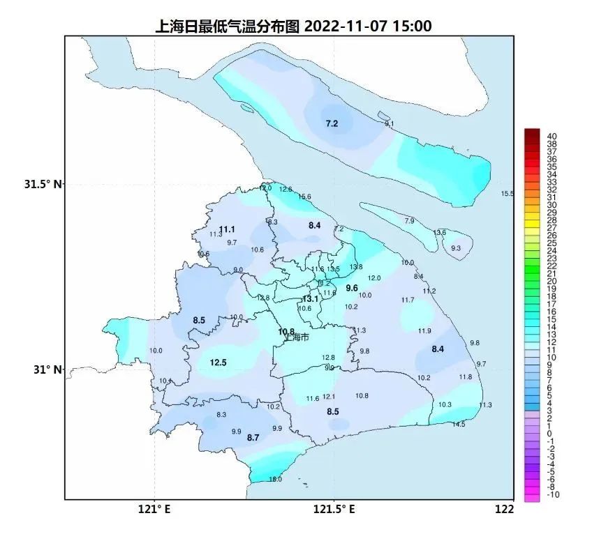 上海街道最新天气预报